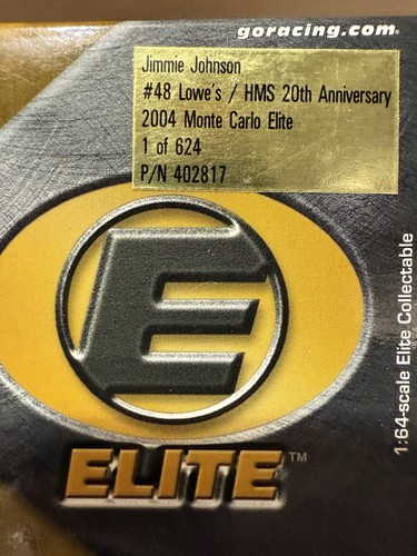 Jimmie Johnson ELITE #48 Lowe’s HMS 20th Anniversary 2004 1/64 Nascar Diecast - Picture 8 of 8