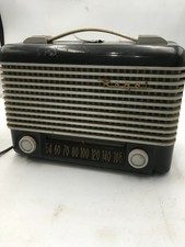 Vintage  Regal Tube  Radio Model 1877 Portable Radio Black  and Silver PARTS RS