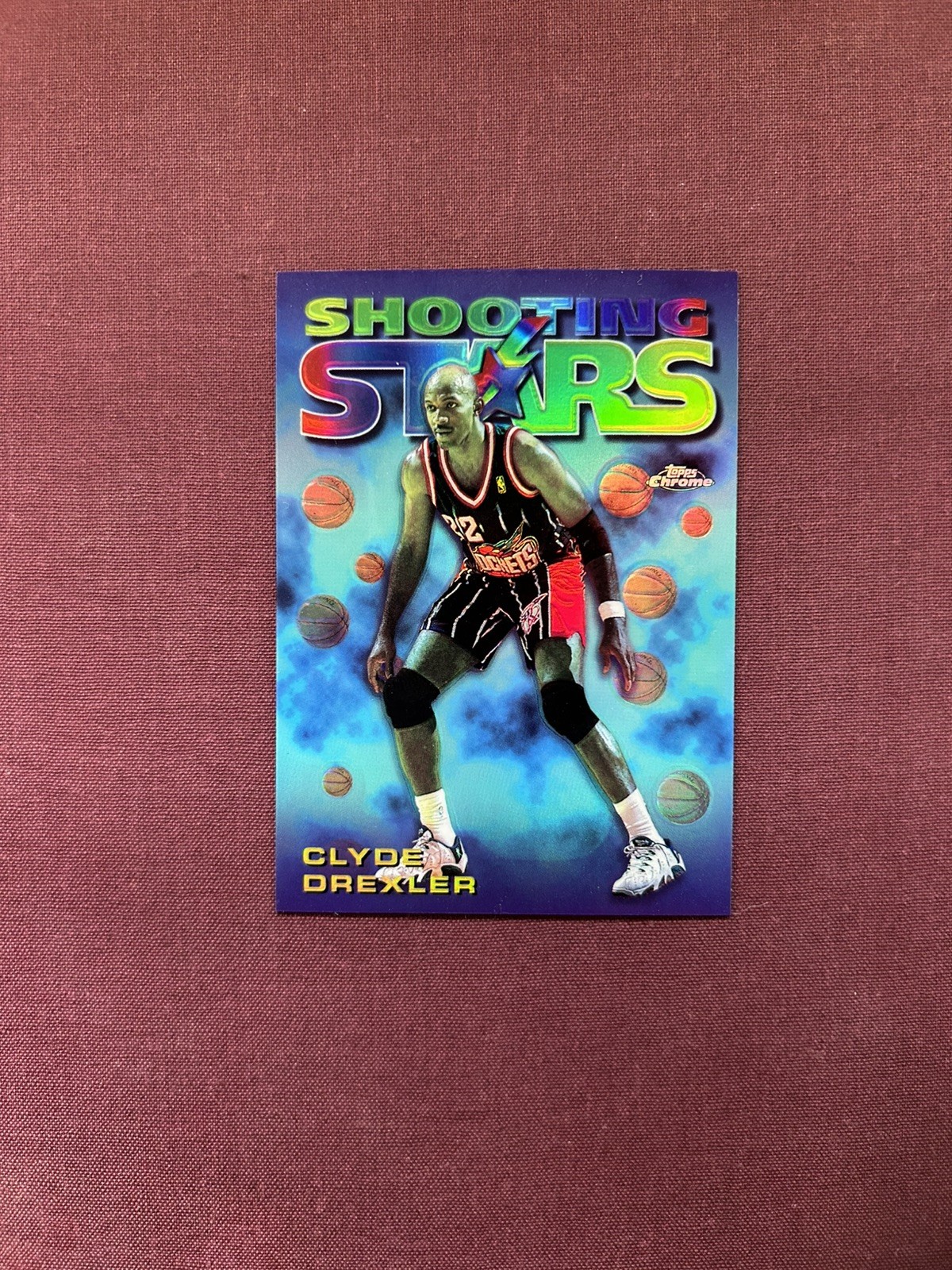 1997-98 TOPPS CHROME REFRACTOR SEASON'S BEST CLYDE DREXLER CARD #10 **NM-MT**