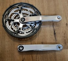 CPI (CPI2-175) Crankset And Chain Guard In Polished Aluminium/Silver/Grey USED