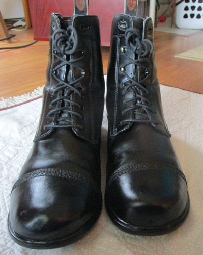 WOMENS ARIAT 10B BLACK STYLE 10000801 HERITAGE PADDOCK  LACED UP BOOTS