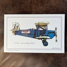 Roy Anderson Art Airplane Jet Postcard Curtiss Carrier Pigeon Model 1 US Mail