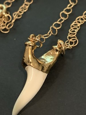 SHARK zAHN Kette HAI PENDANT chaIN  MAUI JEWELer HANDmade gold PLATED boho