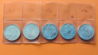 Deutschland 10 Mark Olympische Spiele München 1972 Silber 0 625 Konvolut 5 Stk.