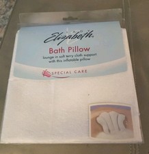 Lady Elizabeth Inflatable Bath Pillow Warm Soft Terry Cloth - NEW