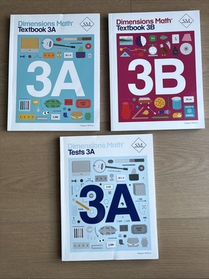 Dimensions Math Textbook 3A & 3B And Tests 3A Singapore Math Homeschool