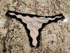 True Vintage Victoria's Secret Dream Angels Satin  Lace Strappy Thong Medium