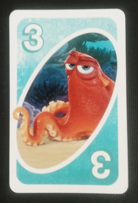 2016 Mattel UNO Card Disney Finding Dory Blue Hank #3