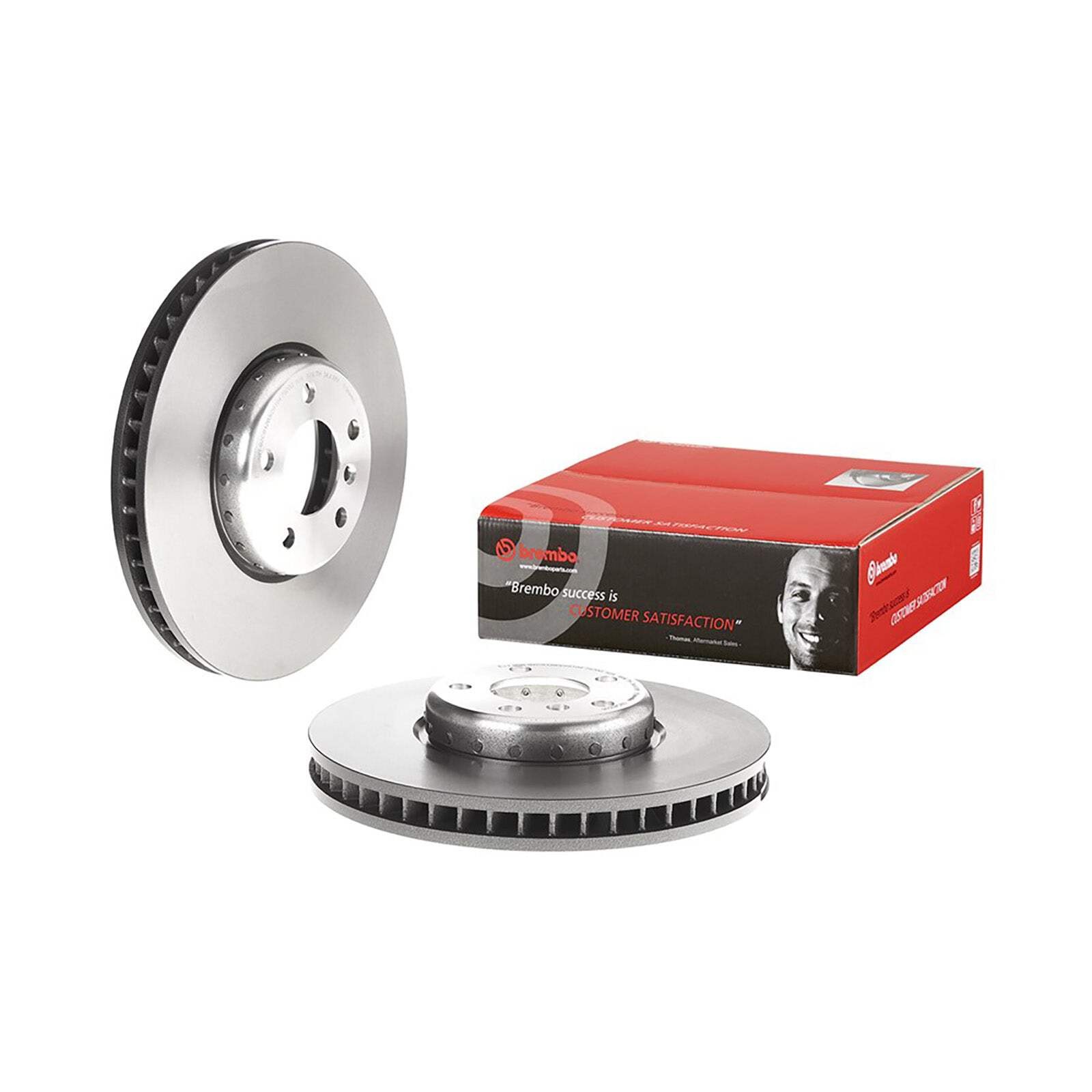 Brake Disc Single Vented fits BMW M550d F10, F11 3.0D 12 to 17 348mm Brembo New - Image 29