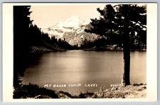RPPC Washington Mt Baker Chain Lakes Landscape Boren c1948 Real Photo Postcard