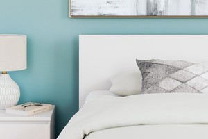 Onita Contemporary Adjustable Height Panel Headboard for Bedroom, Twin, Wood,...