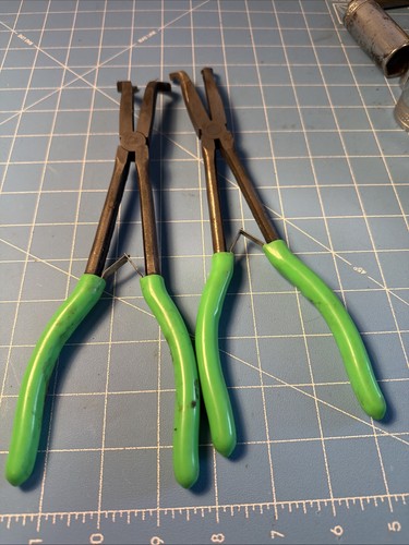 2 MAC TOOLS SPRING LOADED LONG REACH HOSE GRIP PLIERS MODEL: P301787G p301788g