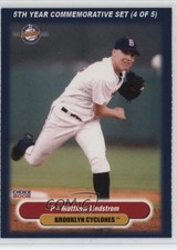2005 Choice Brooklyn Cyclones 5th Anniversary Matt Lindstrom Matthew #18 8d2