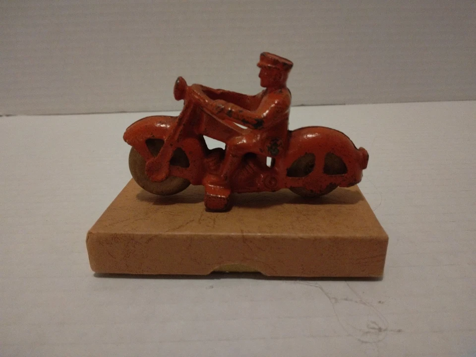 1930-е HUBLEY Чугунные Мотоциклетные Оригинальные Краска Белые Резиновые Шины CA1 - Изображение 2 из 2