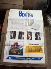 BEATLES: UK PROMO POSTER White Album/Yellow Sub Released on CD s 1987 30 x20
