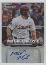 2022 Panini Prizm Draft Picks Auto Matheu Nelson #AU-MN Auto z1r