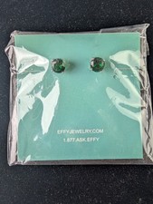 Effy Sterling Silver 925 Green Gemstone Stud ...