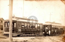 Trolley c1910 Coffeyville KS Kansas Union Traction Line RPPC Photo Postcard COPY
