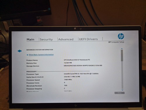 Fault:HP EliteBook 850 G7 Laptopo i5-10210U 16GB RAM | 256GB SSD (mc7-103) - Picture 9 of 9