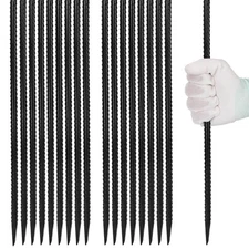 16 in Rebar Stakes 18-Pack Heavy Duty Ground Steel Spikes for Concrete Garden...