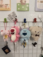 Set Of 4 Cute Bear Cartoon Keychain Plush