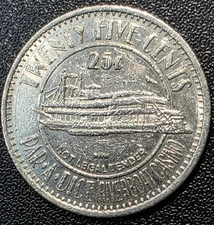 Par-A-Dice Riverboat Casino East Peoria Illinois 25 Cents Token Medal BKD6