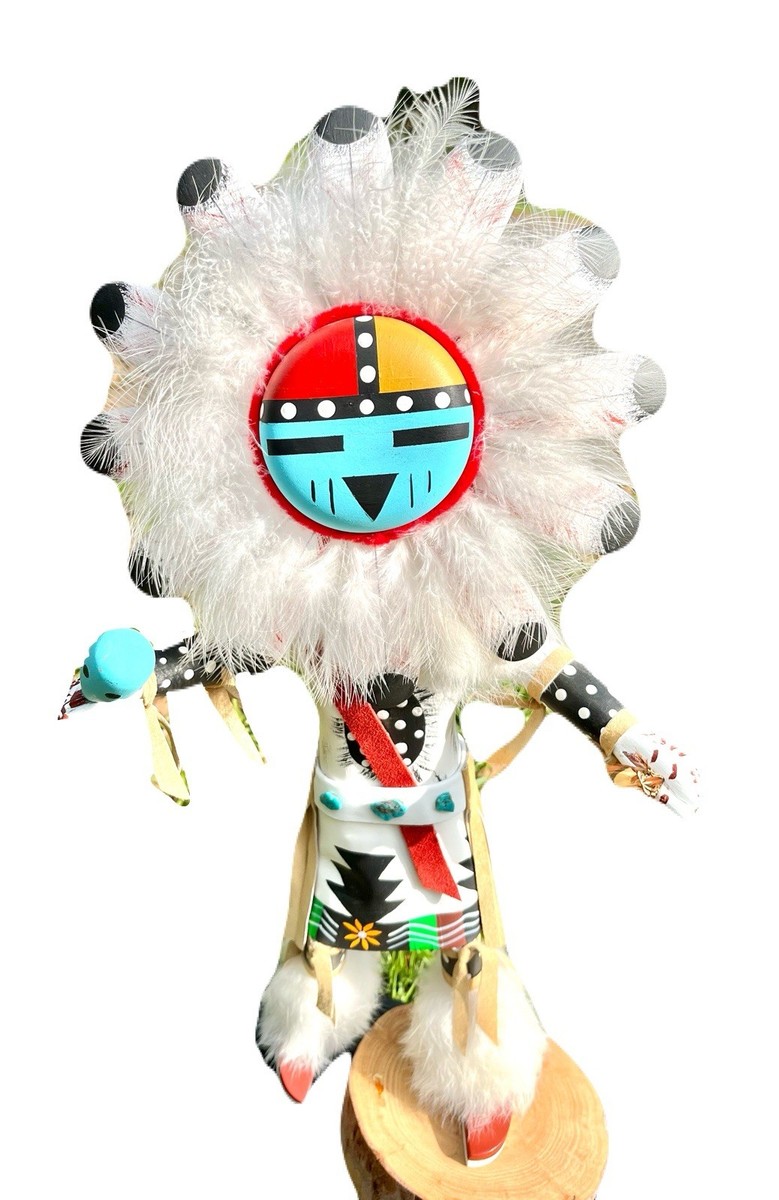 Vintage Authentic Signed Hopi Tawa Sun God Kachina Doll by C.C.