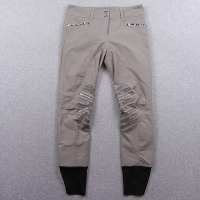 Animo Breeches Womens I-44 D-38 Equestrian Horse Riding Pants Stretch Flex Beige