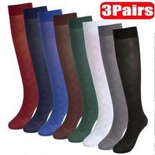 Mens Thin Dress Socks Silk Sheer Formal Business Nylon Over the Calf Long Socks