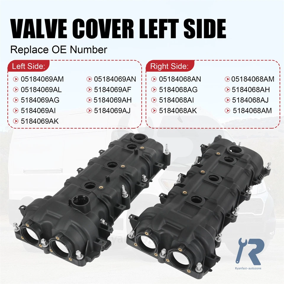 Juego de cubiertas de válvula con junta para Dodge Chrysler 300 Jeep Ram 1500 3,6 L 2011-2021 Foto 4 de 4