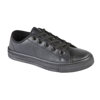 JUNGEN MÄDCHEN SNEAKER KINDER SCHWARZ LAUFSCHUHE GYM PE SPORT SCHULSCHUHE GRÖßE