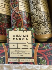 William Morris At Home Iconic Hand Cream Lotion Trio Gift Set Vegan NIB ! RARE