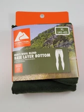 Ozark Trail Men’s Wool Blend Base Layer Bottoms Sz XL 40-42 Holly Green