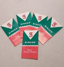 5 PACKAGES OF SINGER HAND SEWING NEEDLES 3 PER PACK VINTAGE NEW OLD SHIPS FREE