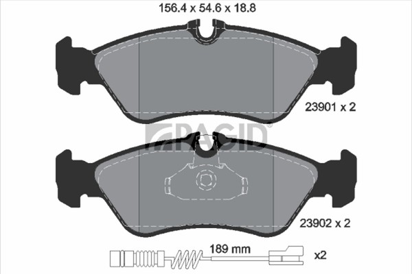 Bremsbelagsatz Scheibenbremse Pagid T1824N FüR VW LT 28 35 2 Bus 2DB 2DE 2DK 46-image
