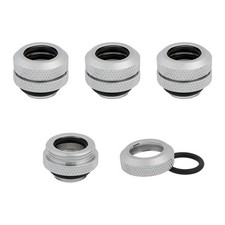 Image of 4x Corsair 12mm OD Hydro X Series XF Hardline Compression Fittings, Chrome, Bras