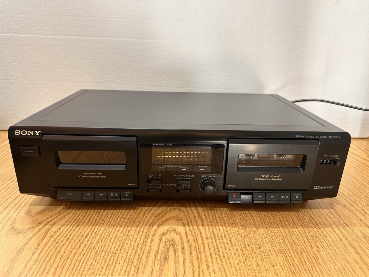 Sony TC-WE305 Dual Cassette Tape Deck Player & Recorder Clean