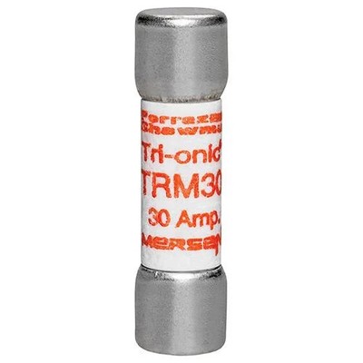 TRM Tri-Onic Time-Delay Midget Fuse, 250VAC, 10kA, 30A, 13/32'' D x 1-1/2'' L
