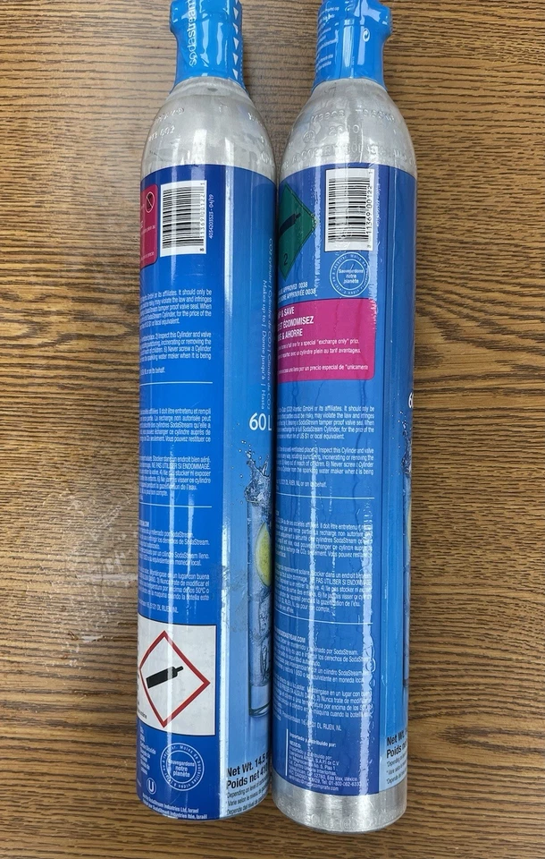 SodaStream 60L CO2 Cylinder Canister 2 Pack New/Sealed 2027 Screw Carbonation - Image 4 of 4
