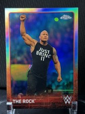 2015 WWE Topps Chrome The Rock Refractor 