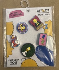 CROCS THE SIMPSONS MEME JIBBITZ 5-PACK, BRAND NEW, FREE SHIPPING