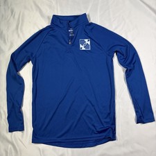 Under Armour Boys Blue 1/4 Zip Long Sleeve Activewear Top Size M 1373506