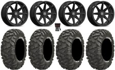 Valor V01 14 Wheels Black 26 Bighorn Tires Honda Rincon Rancher