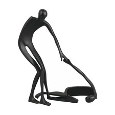 Dekoskulptur mit Sockel freistehend freistehende Gussfigur metallisch