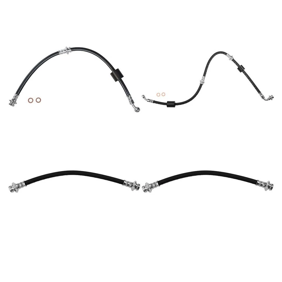 4X Manguera de línea de freno delantero trasero Sunsong para Suzuki Sidekick Chevrolet X-90 Geo Foto 2 de 4