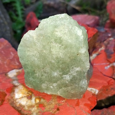 0,22Kg grüner Aventurin  Rohstein Edelsteine Toleranz Depression Zen Quarz Nr.44