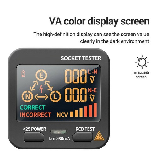 ANENG AC11 Socket Tester Digital Display Voltage Test Tool Checker Detector c - Foto 9 di 17