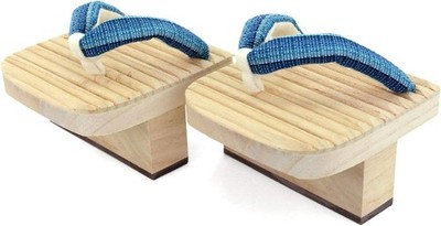 Japan traditioneller einzahniger Tengu Hita Geta aus Holz blau Größe 10 Zoll ...