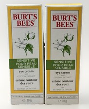 2 burts bees sensitive eye cream with cotton extract 0.5oz ea