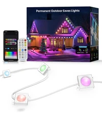 Best Permanent Outdoor Lights 100FT RGB+IC LED Lights with Smart APP & Remote